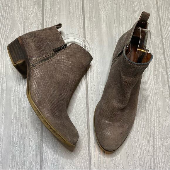 Lucky Brand Women's Basel Tan Leather Ankle Boots Size 7.5 - Picture 1 of 11
